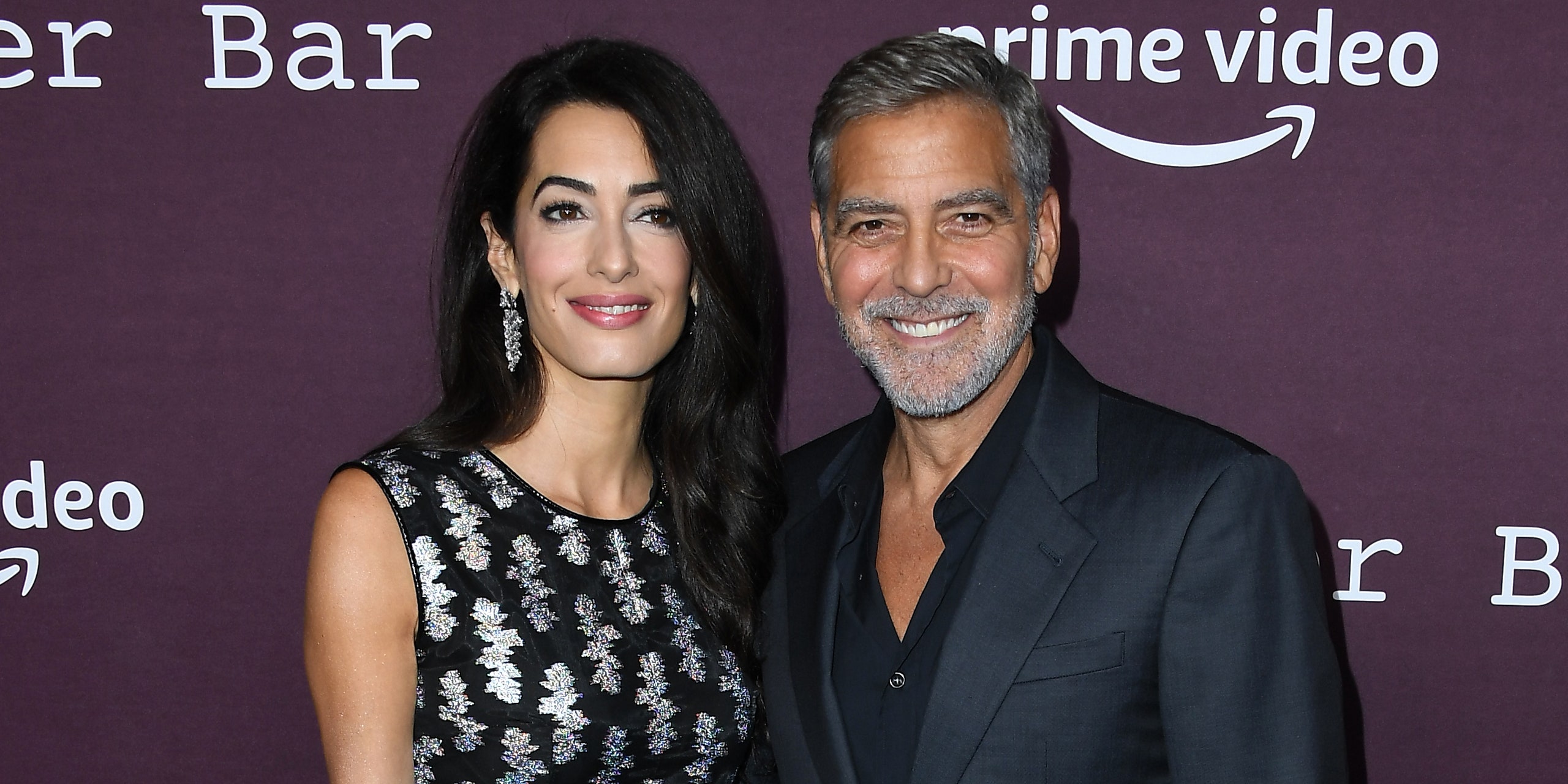 Джордж и Амаль Клуни на премьере фильма «Нежный бар»