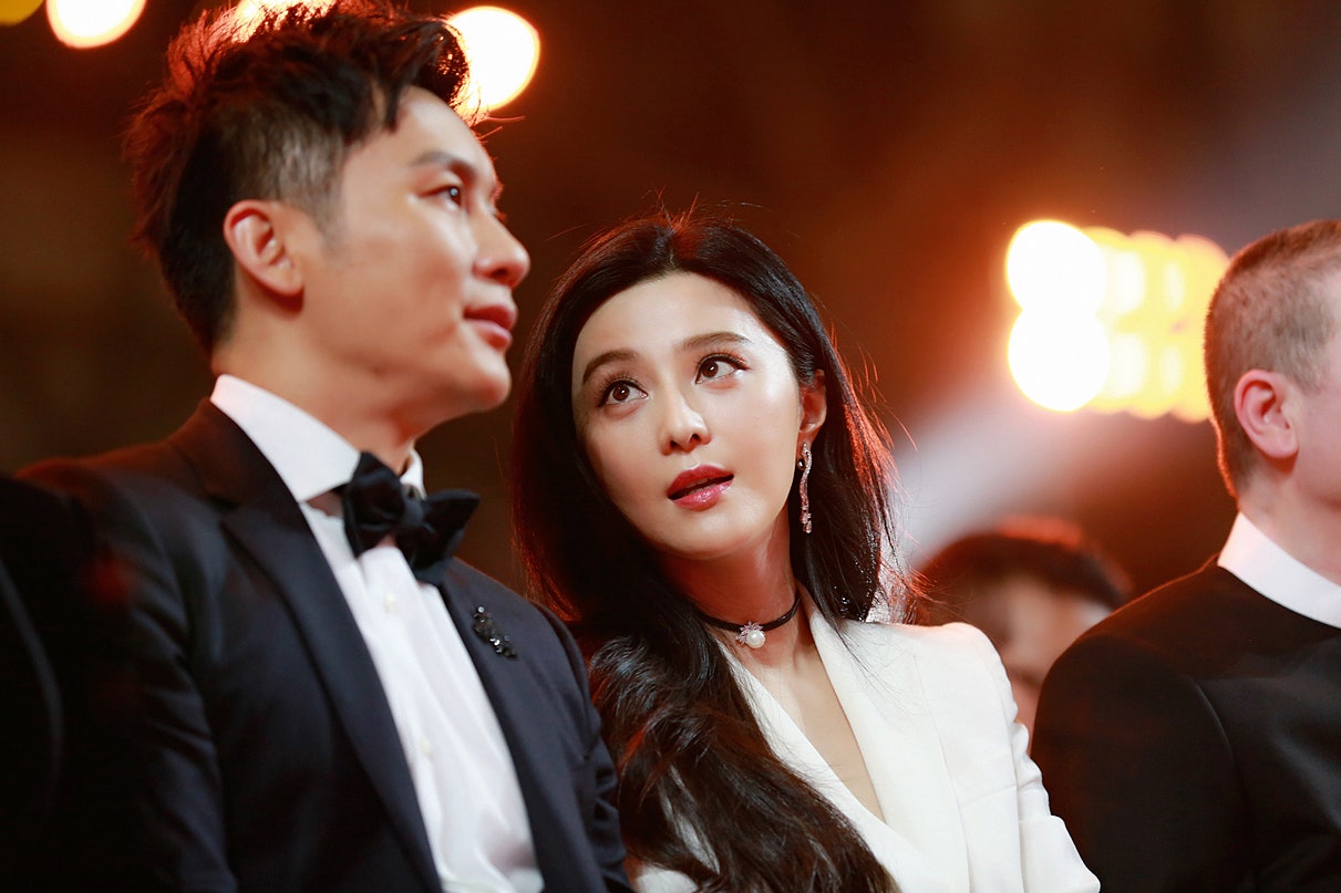 С женихом Ли Чэном на кинофестивале в Китае 2017.
