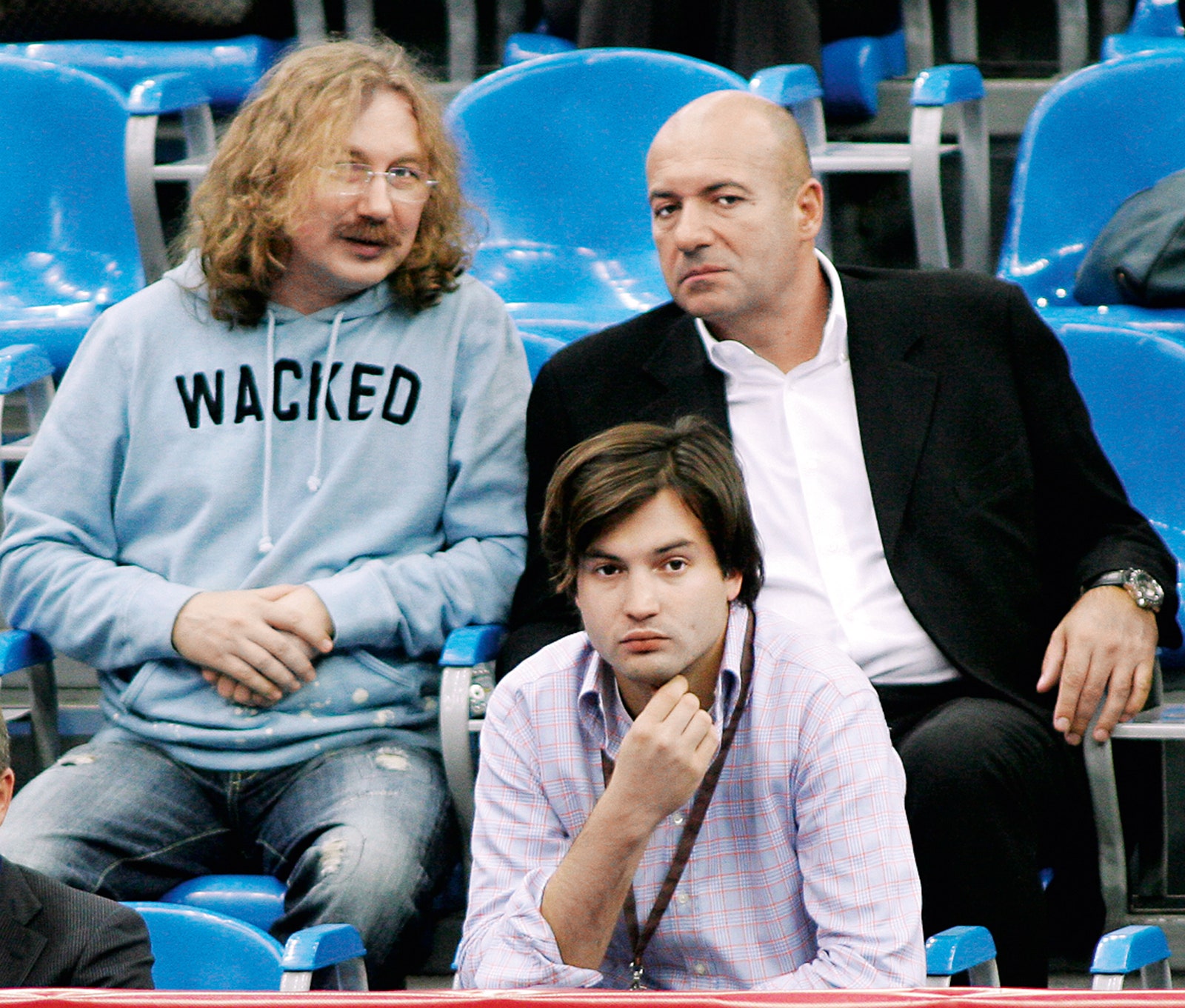 Композиторы Игорь Николаев и Игорь Крутой и Борис Ельцинмладший на Кубке Кремля 2006.