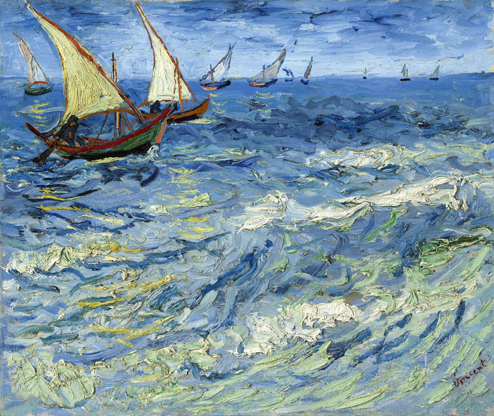 «Море в СентМари» Винсент Ван Гог 1888.