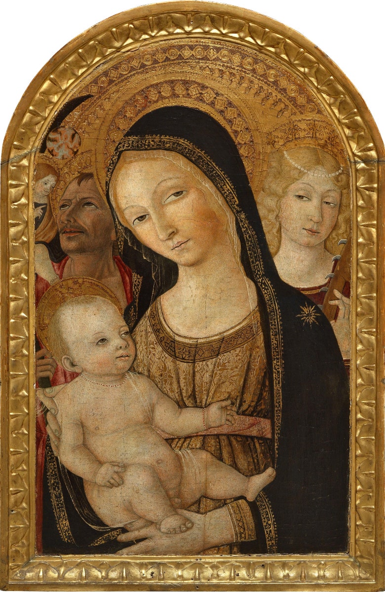 Маттео ди Джованни «Мадонна с Младенцем святыми Екатериной и Христофором»