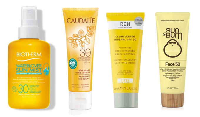 Biotherm WATERLOVER SUN MIST SPF 30 Caudalie AntiWrinkle Face Suncare SPF 30 Ren Clean Screen Mattifying Face Sunscreen...