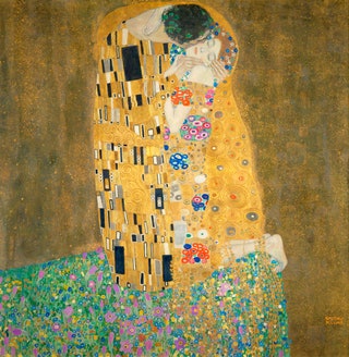 Картина «Поцелуй» Густава Климта.