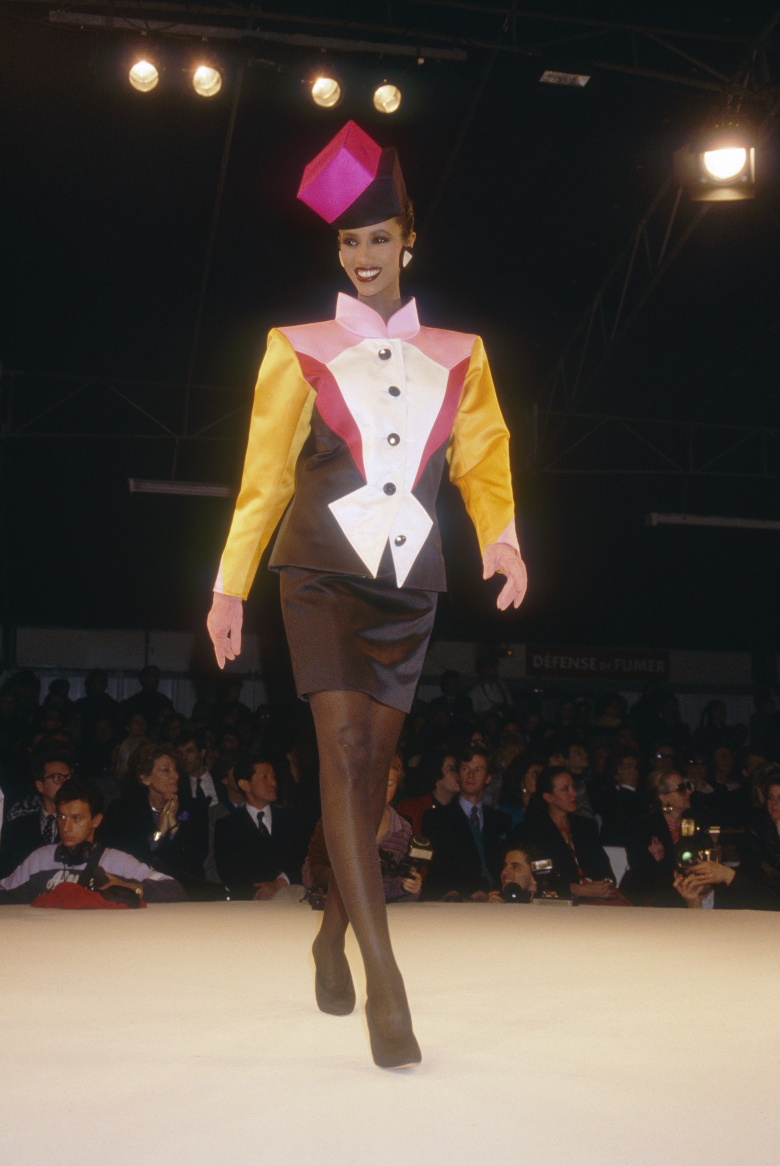 Иман на показе Yves Saint Laurent осеньзима 198889