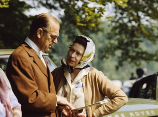 Принц Филипп иnbspкоролева Елизавета II 1982nbspгод .