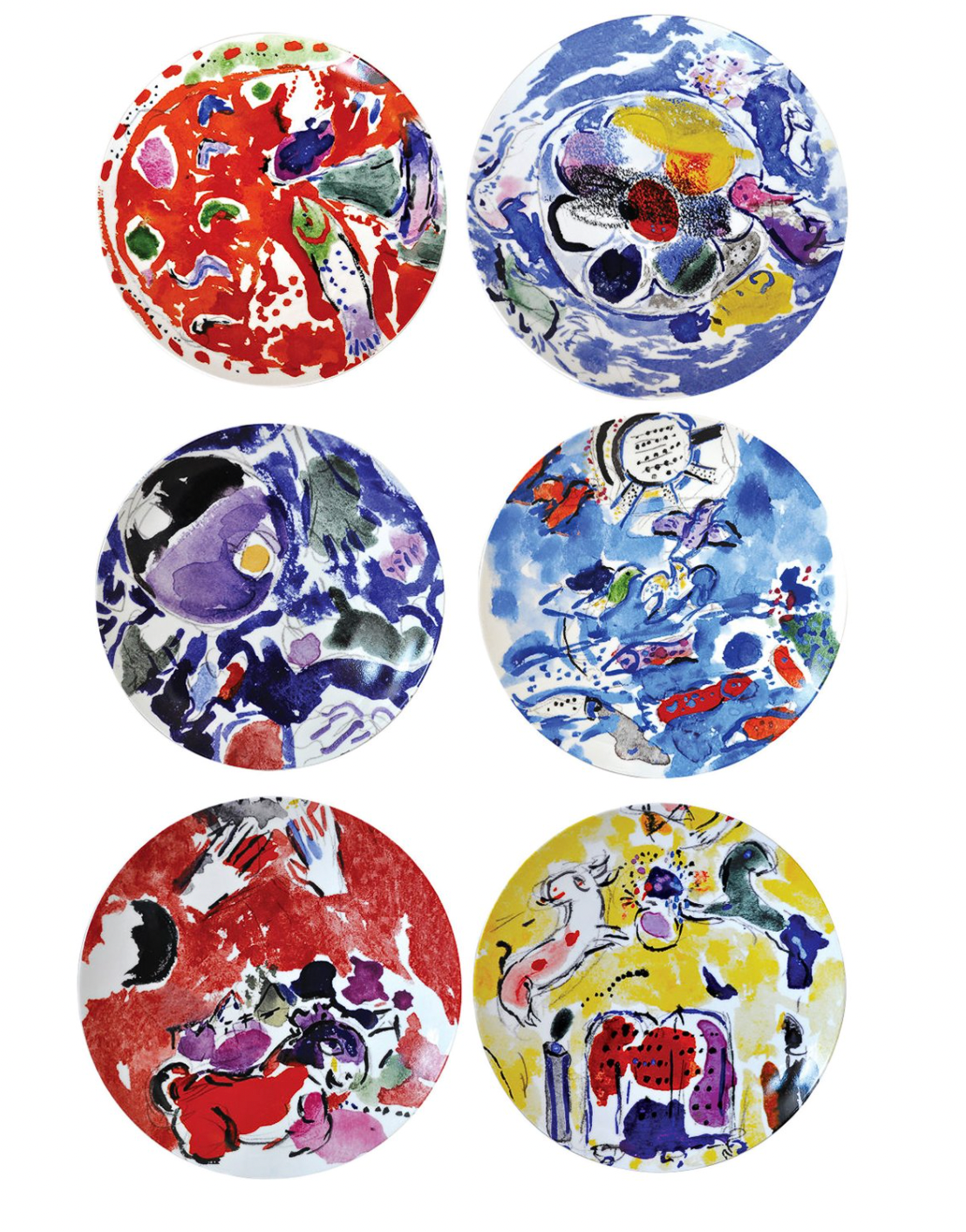 Набор из 6ти тарелок Collection Marc Chagall BERNARDAUD