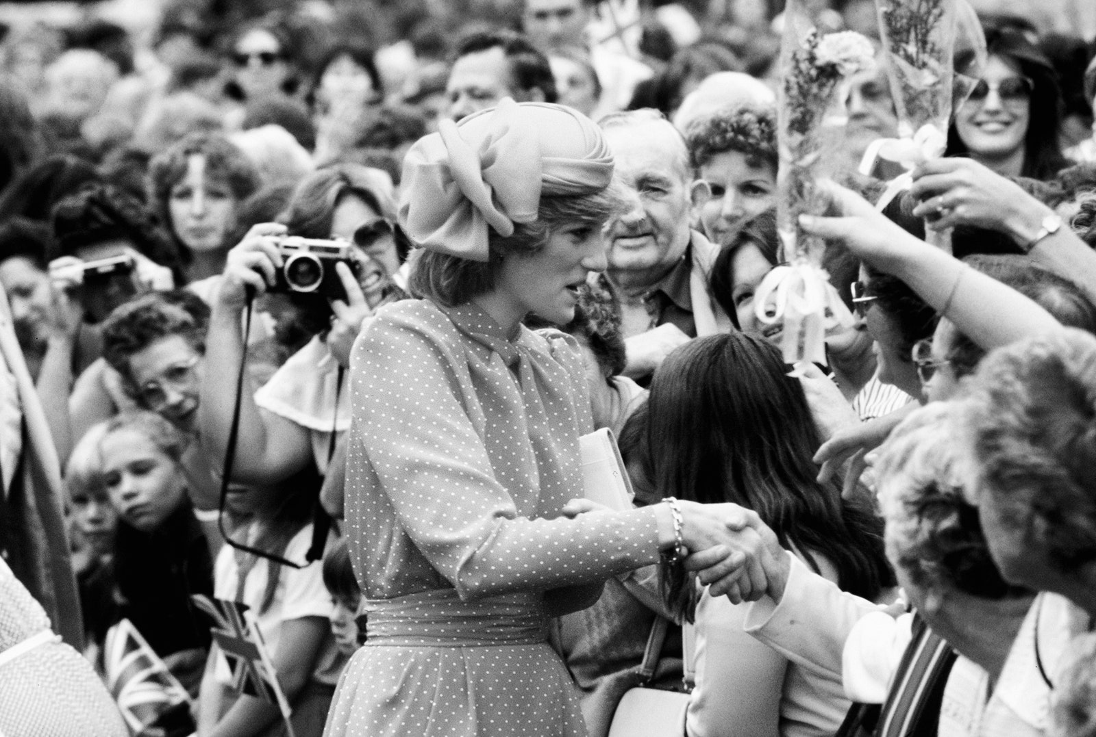 Принцесса Диана во время визита в Австралию 1983.