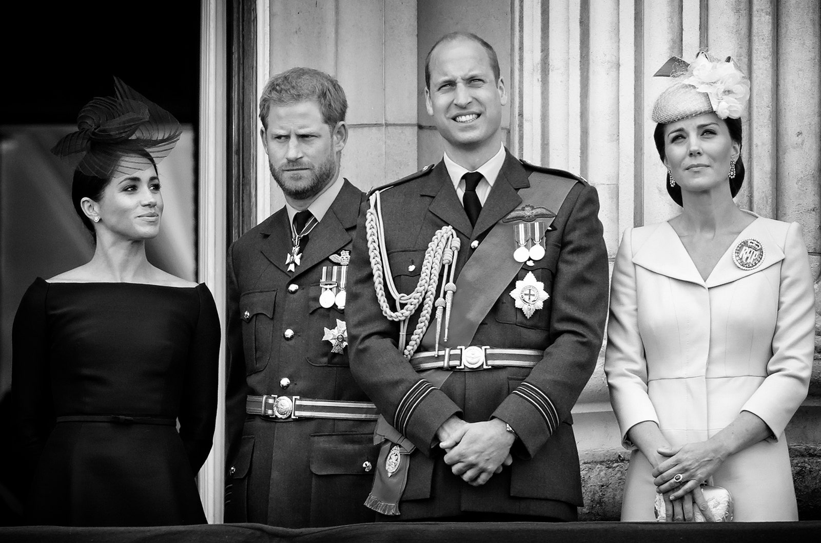 Герцоги Сассекские и Кембриджские в Букингемском дворце 2018.