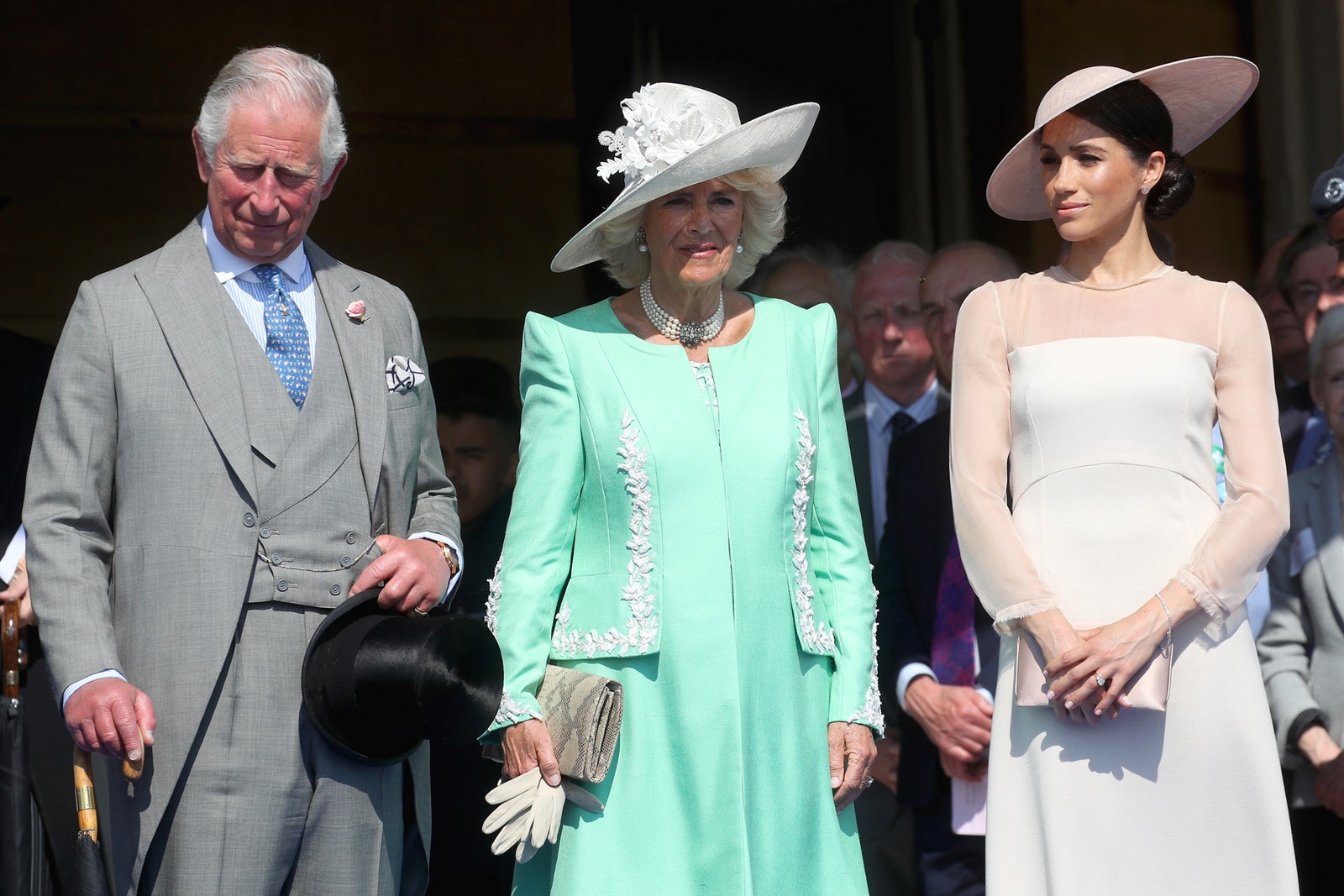 Принц Чарльз герцогиня Корнуольская и Меган на празднике в честь семидесятилетия Чарльза 2018.