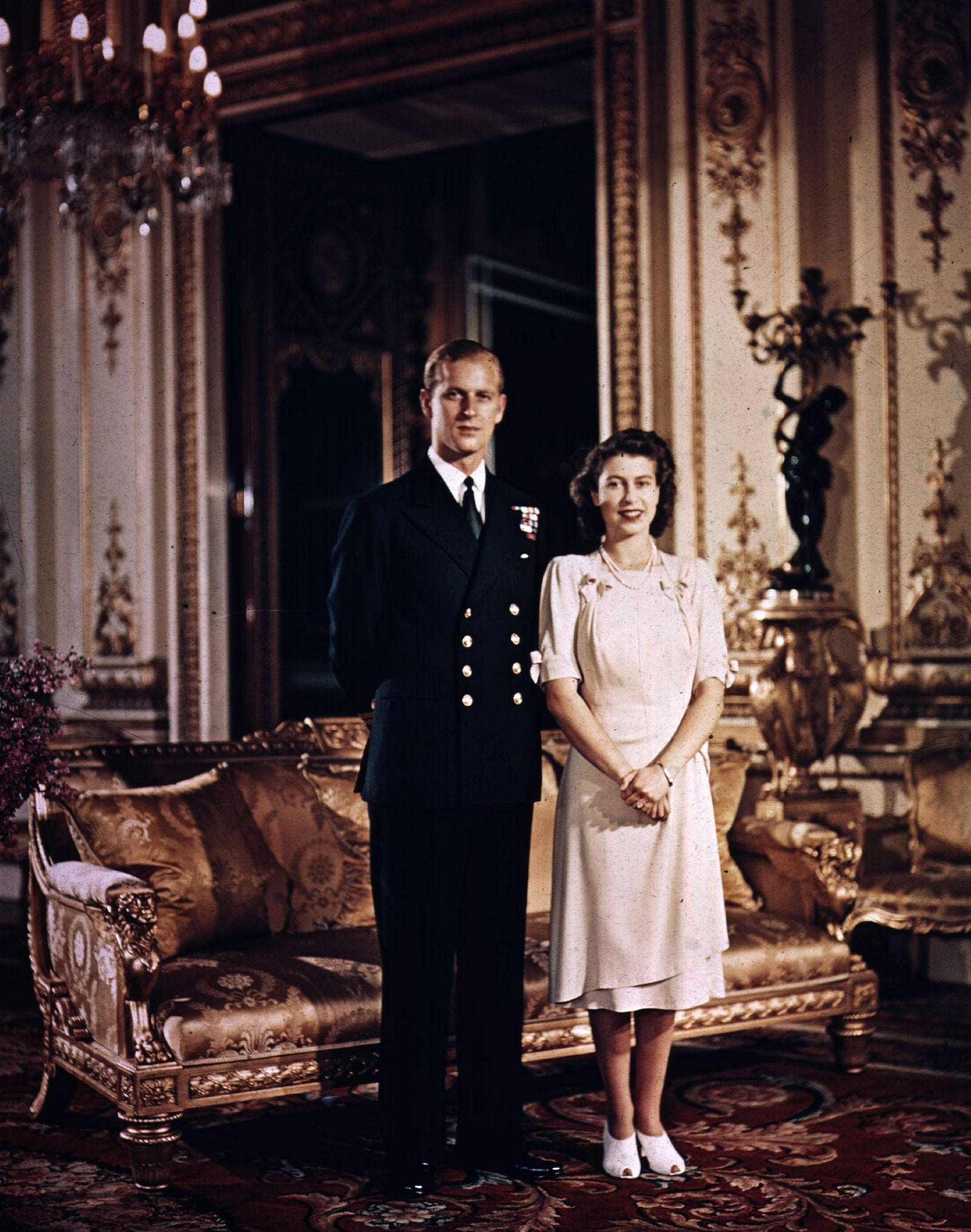Принц Филипп и принцесса Елизавета 1947 год