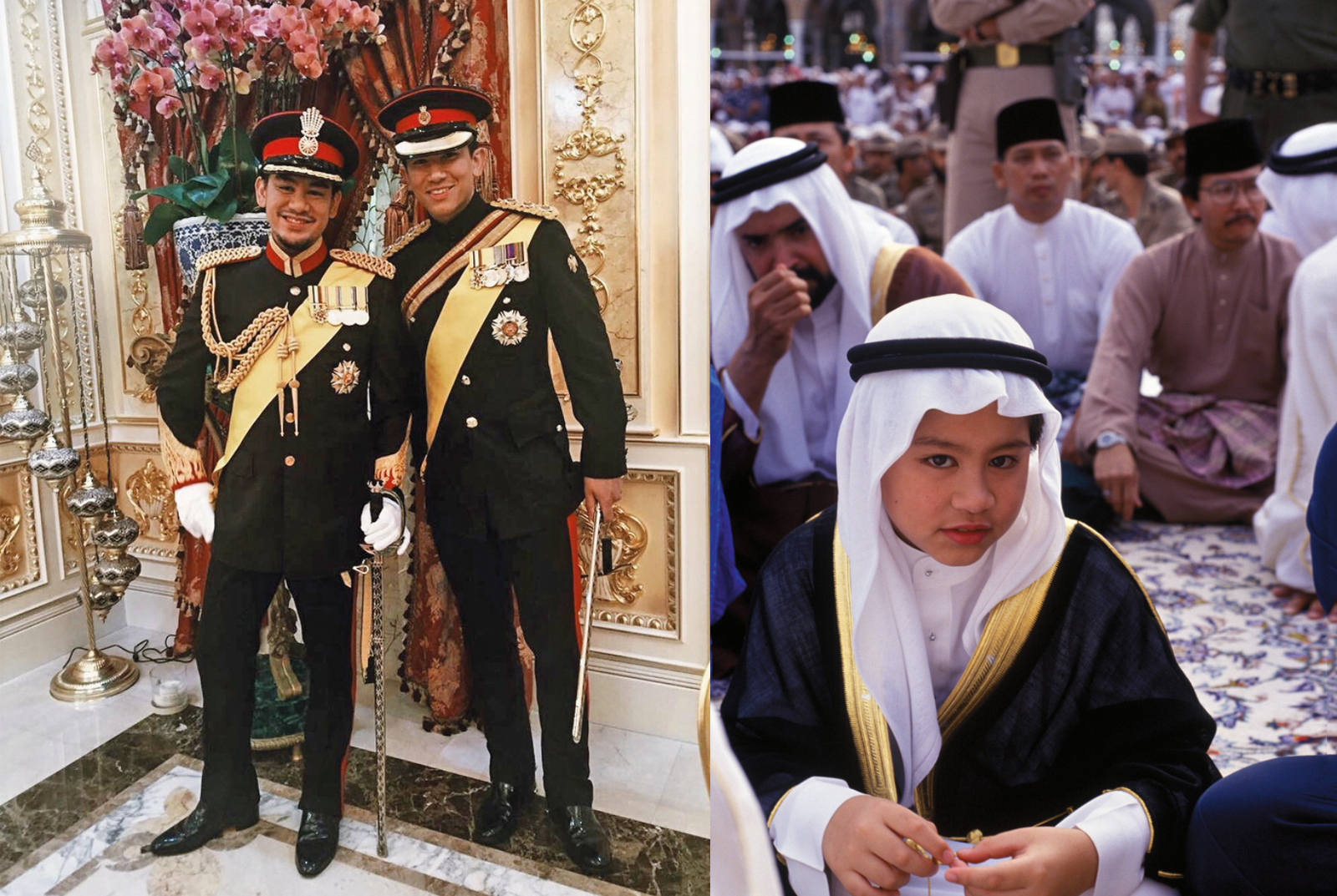 Слева направо с братом Абдулом Матином во время хаджа в Мекку 1992.