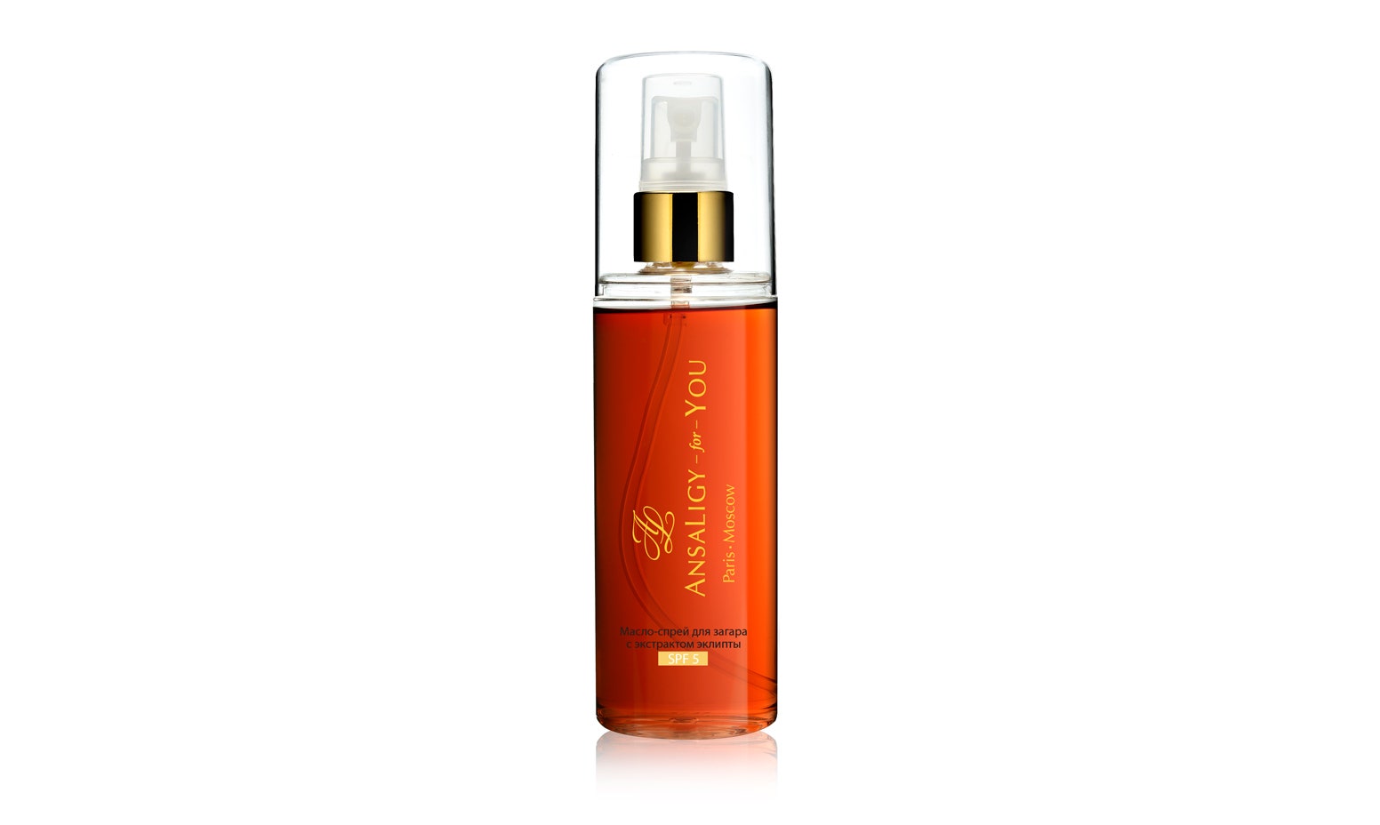 Маслоспрей для загара SPF 5 с экстрактом эклипты Ansaligy