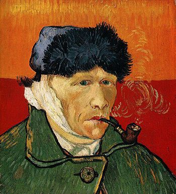 «Автопортрет с отрезанным ухом и трубкой» Винсент ван Гог