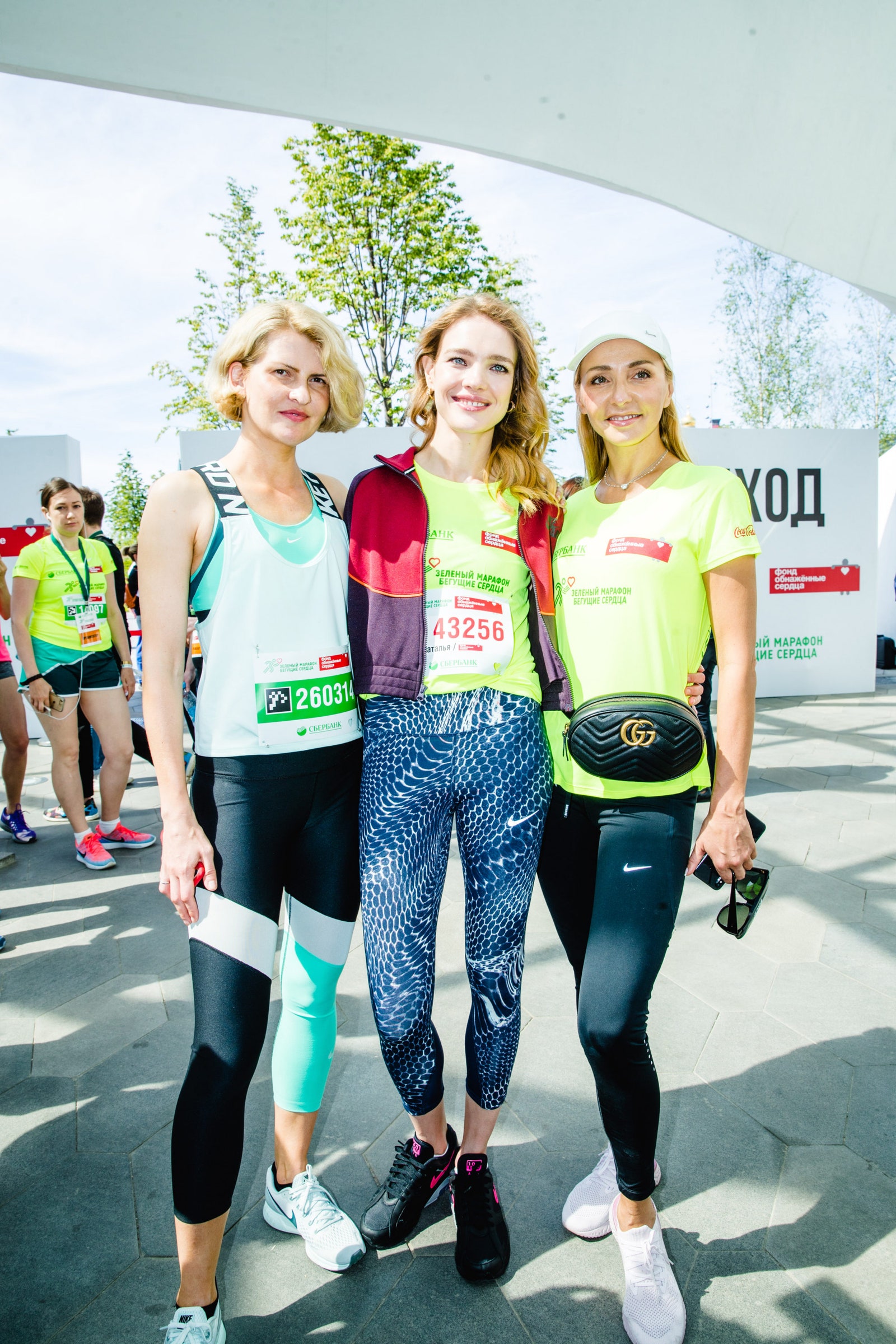 Полина Киценко Наталья Водянова и Татьяна Навка на забеге «Бегущие сердца» 2018 год