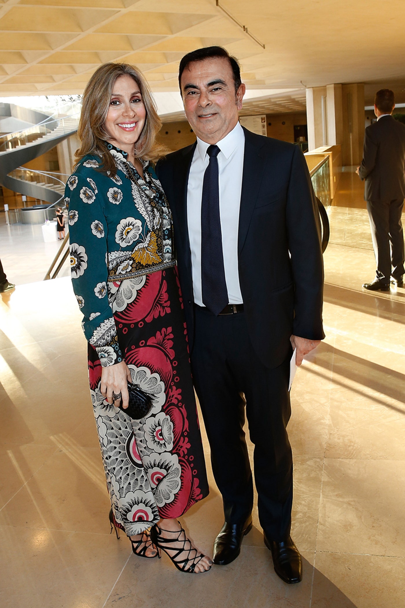С женой Кэрол на ювелирной выставке в Лувре 2015.