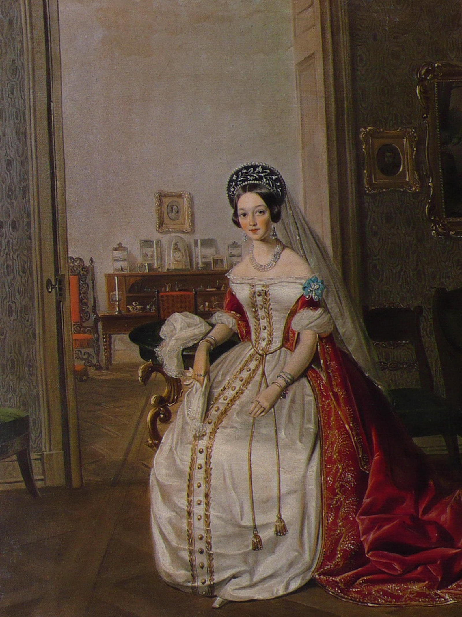Портрет фрейлины императрицы Александры Федоровны не ранее 27 февраля 1834 года. Неизвестный художник второй четверти...