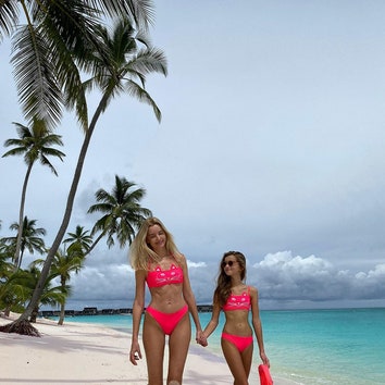 Лучшие пляжные фотографии Натальи Якимчик с дочерью Сашей