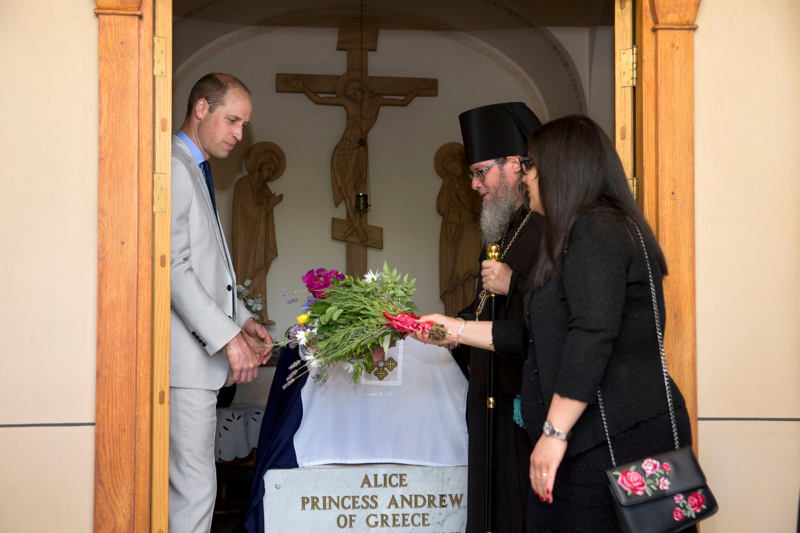 Принц Уильям на могиле принцессы Алисы