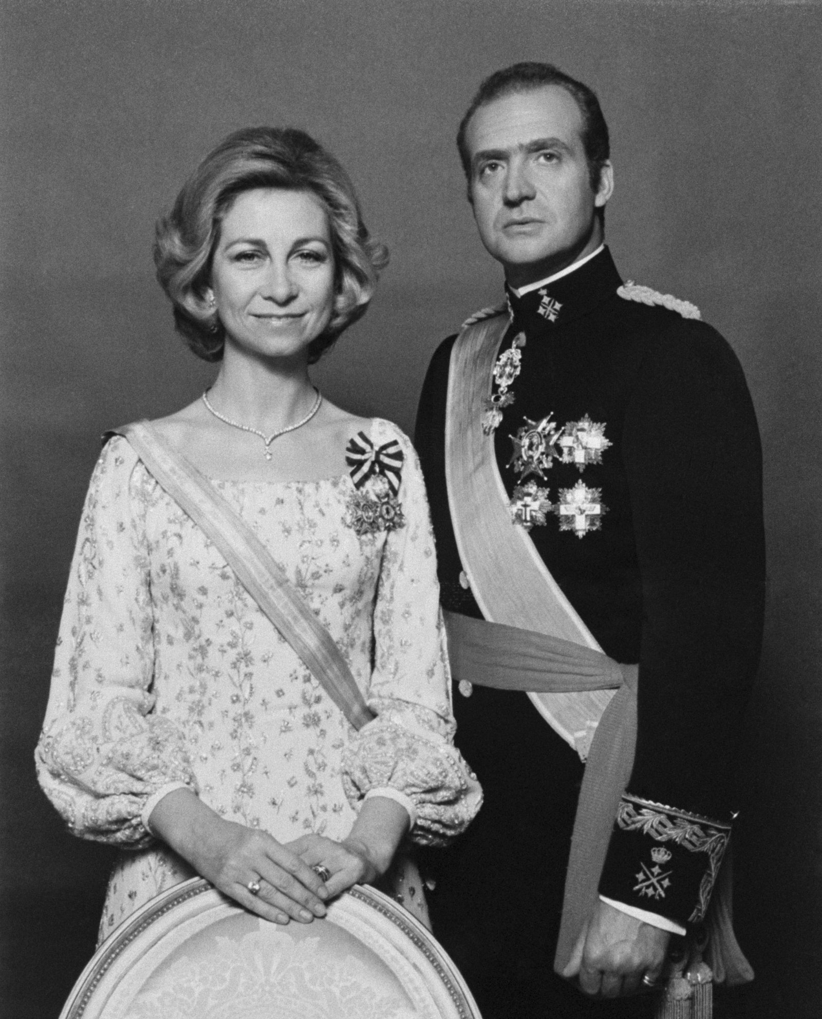 Король Испании Хуан Карлос с женой Софией