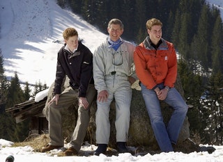 Принц Гарри принц Чарльз иnbspпринц Уильям вnbspКлостерсЗернойс Швейцария 2002.