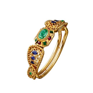 Золотой браслет сnbspизумрудами сапфирами иnbspрубинами 1945 Cartier.