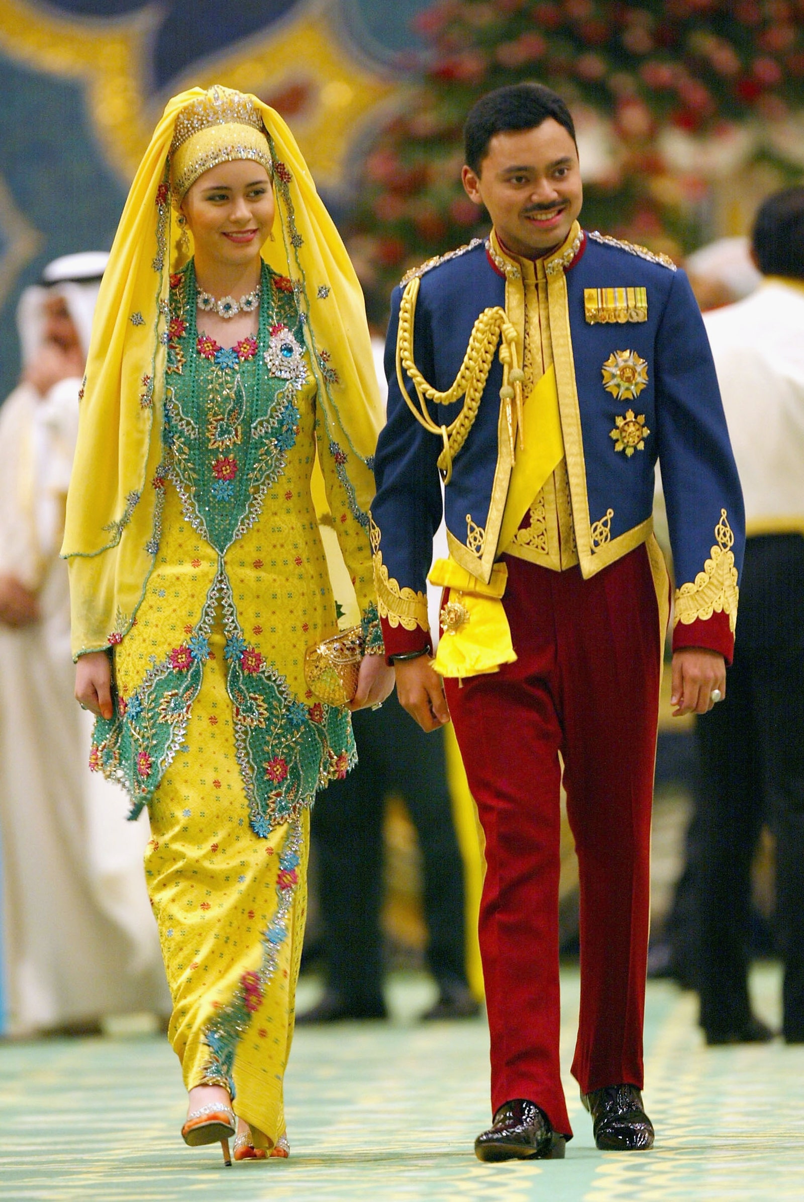 Принцесса Сара и наследный принц Брунея на торжественном приеме по случаю своей свадьбы