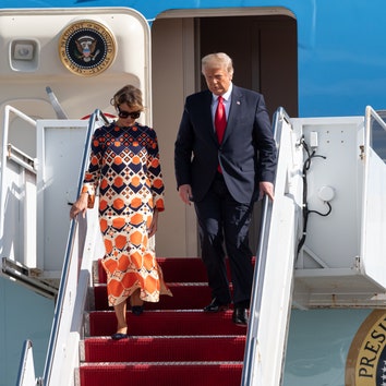 Дональд и Мелания Трамп прилетели во Флориду