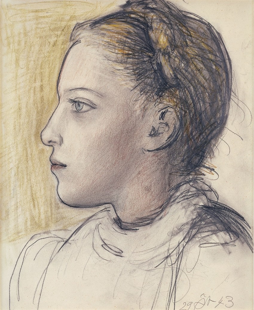 «Портрет Майи в профиль» Пабло Пикассо 1943
