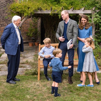 Принц Уильям и Кейт Миддлтон поделились новыми фото с детьми и сэром Дэвидом Аттенборо