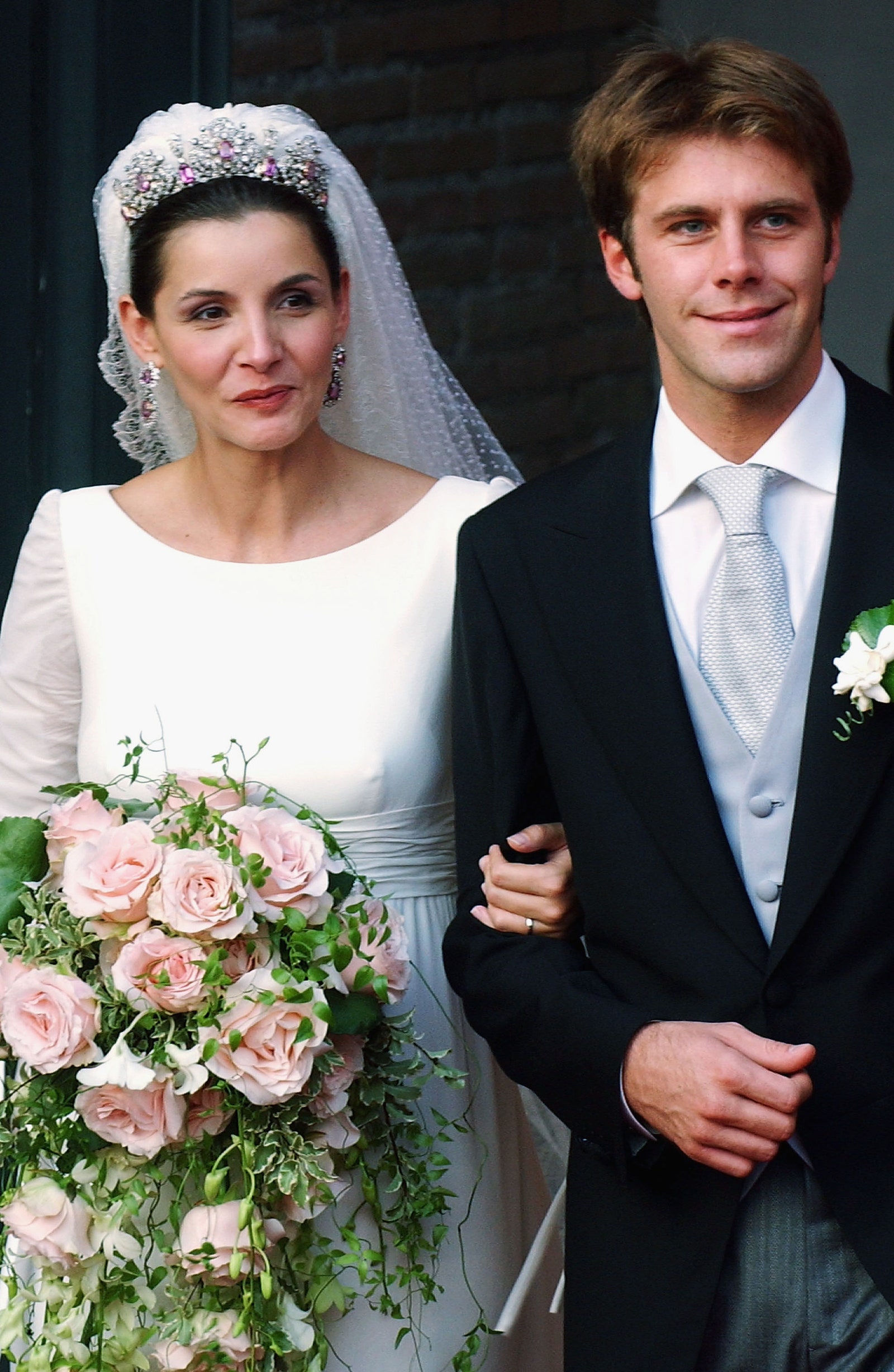Клотильда Куро и Эммануэль Филиберто в день свадьбы 2003