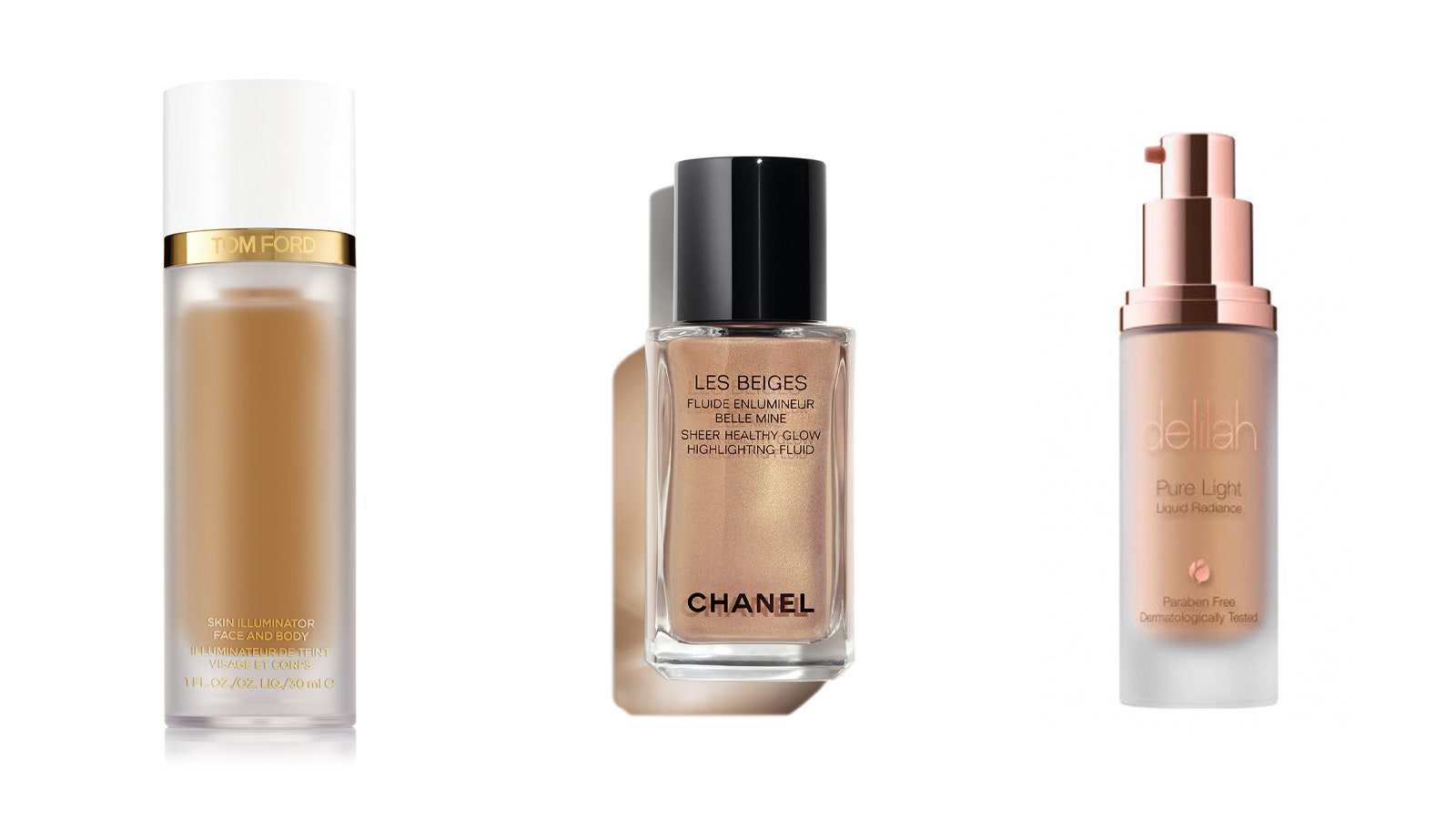 Tom Ford Face and Body Skin Illuminator Chanel Les Beiges Sheer Healthy Glow Highlighting Fluid delilah Pure Light...