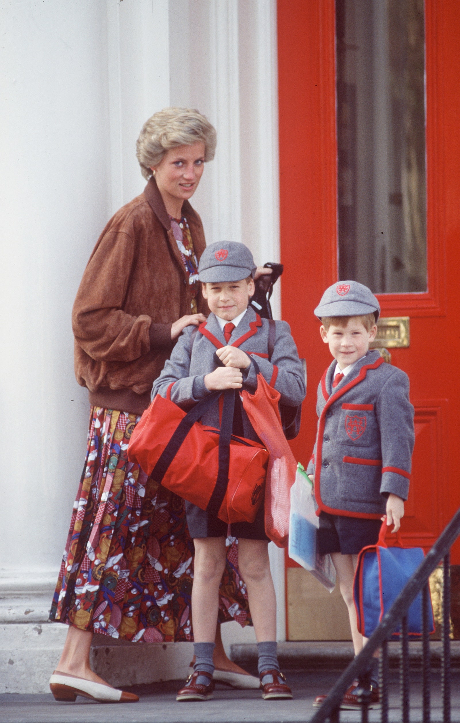 Принцесса Диана принцы Уильям и Гарри 1990