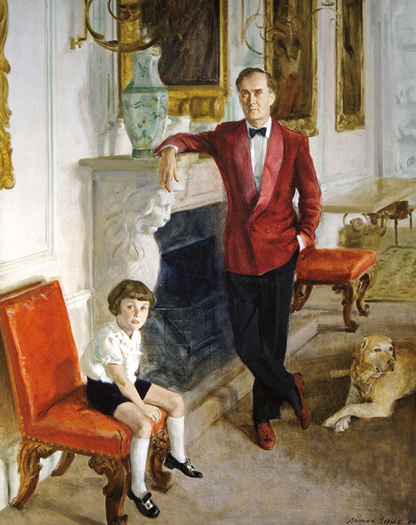 «Портрет Дэвида Маннерса в возрасте четырех лет и его отца Чарльза 10го герцога Ратлендского» Норман Хеппл 1963.