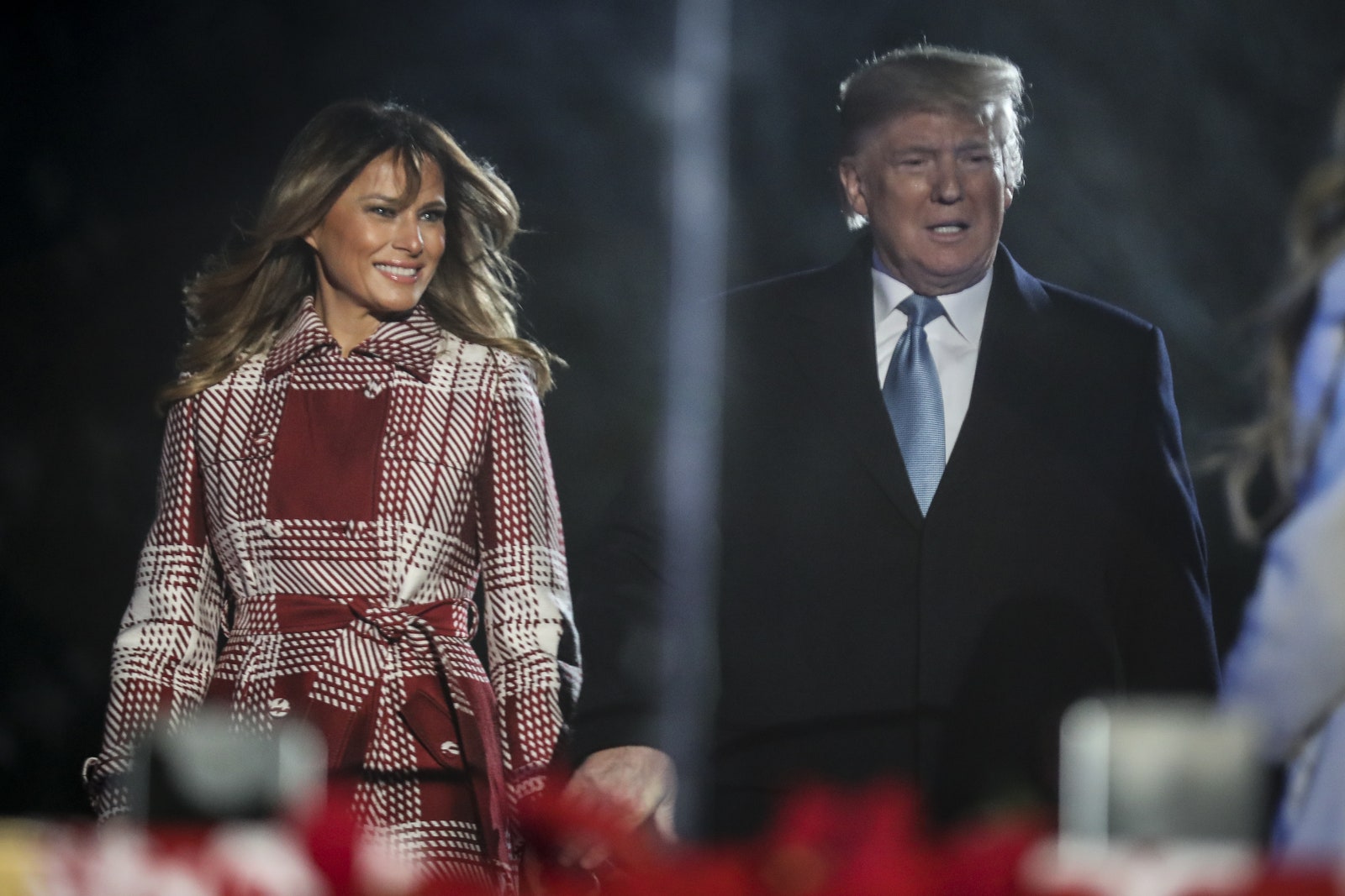Дональд и Мелания Трамп зажгли огни на главной елке США
