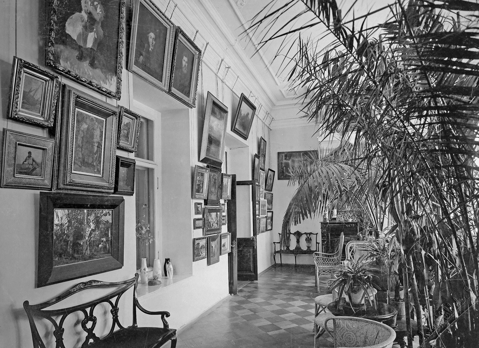 Зимний сад в особняке И. С. Остроухова. 1914