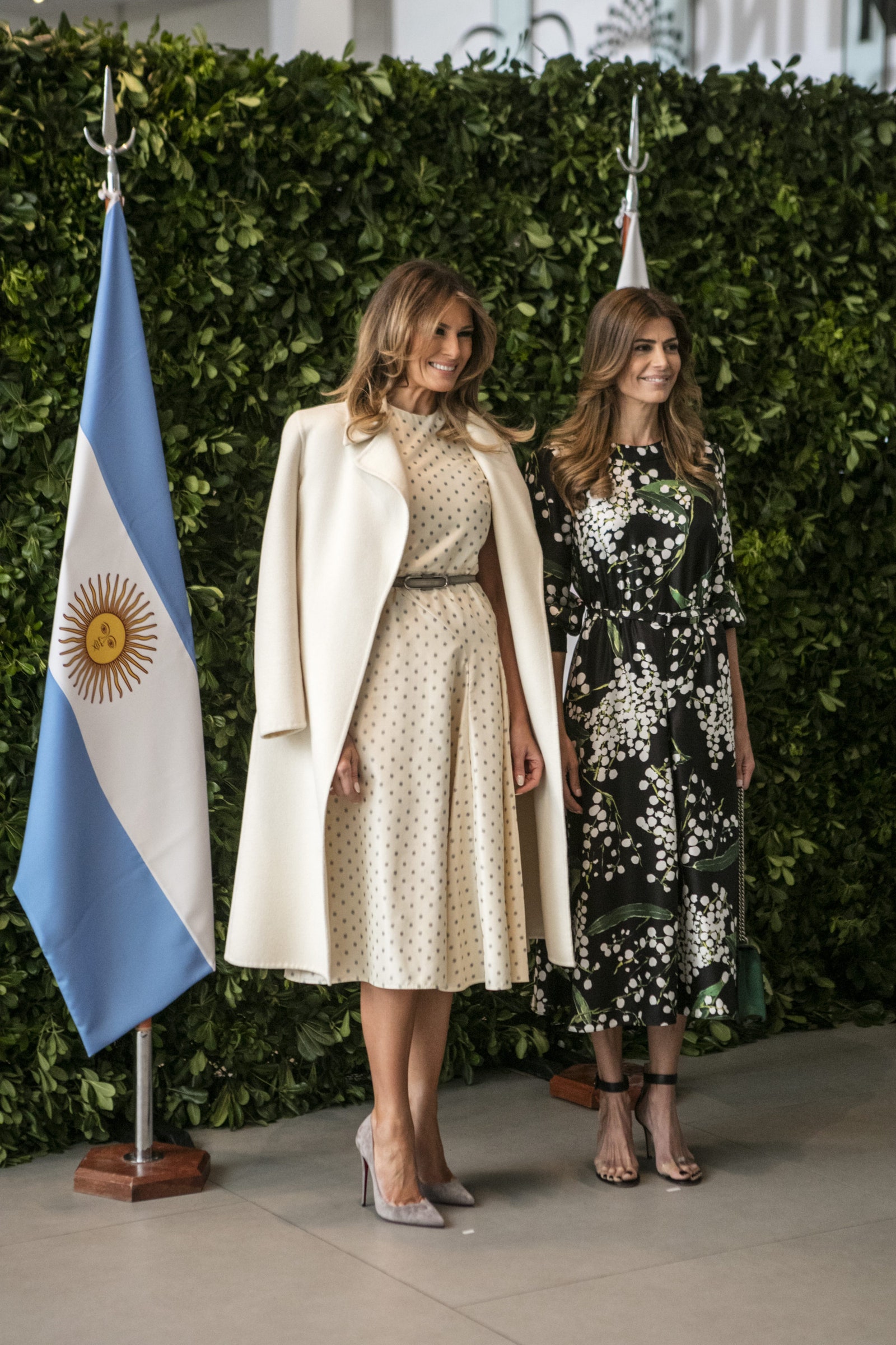 Мелания Трамп и Хулиана Авада во время саммита G20 в БуэносАйресе 2018.