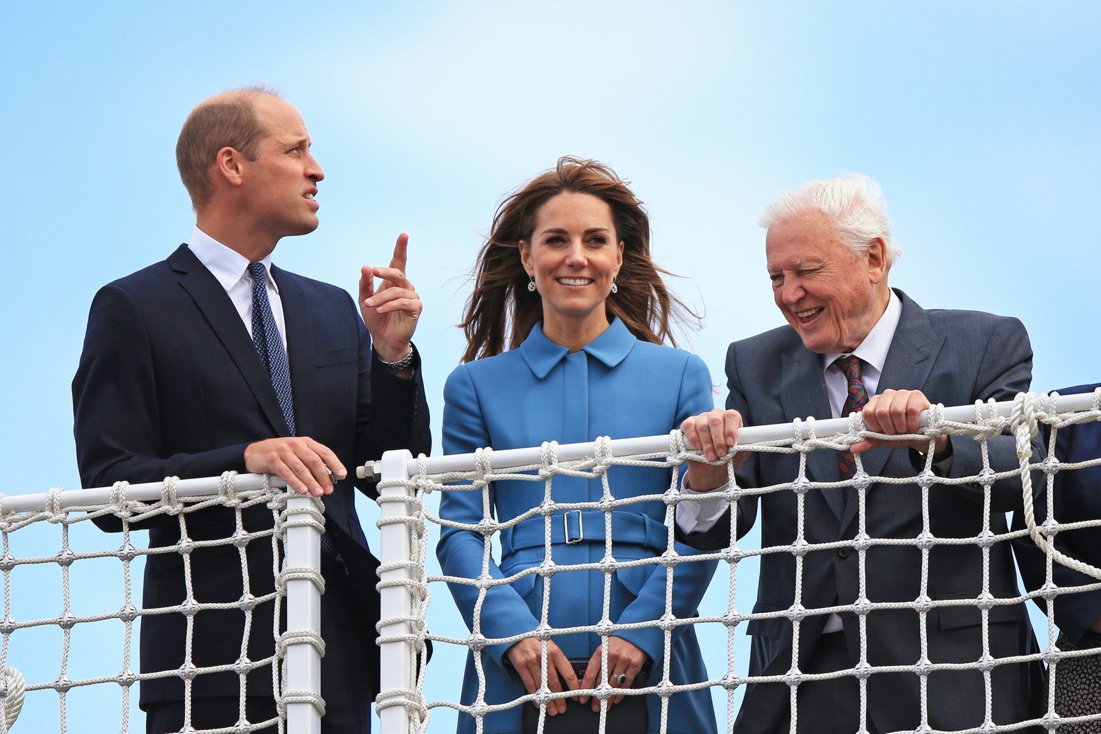 Кейт Миддлтон и принц Уильям приняли участие в официальном спуске на воду полярного судна