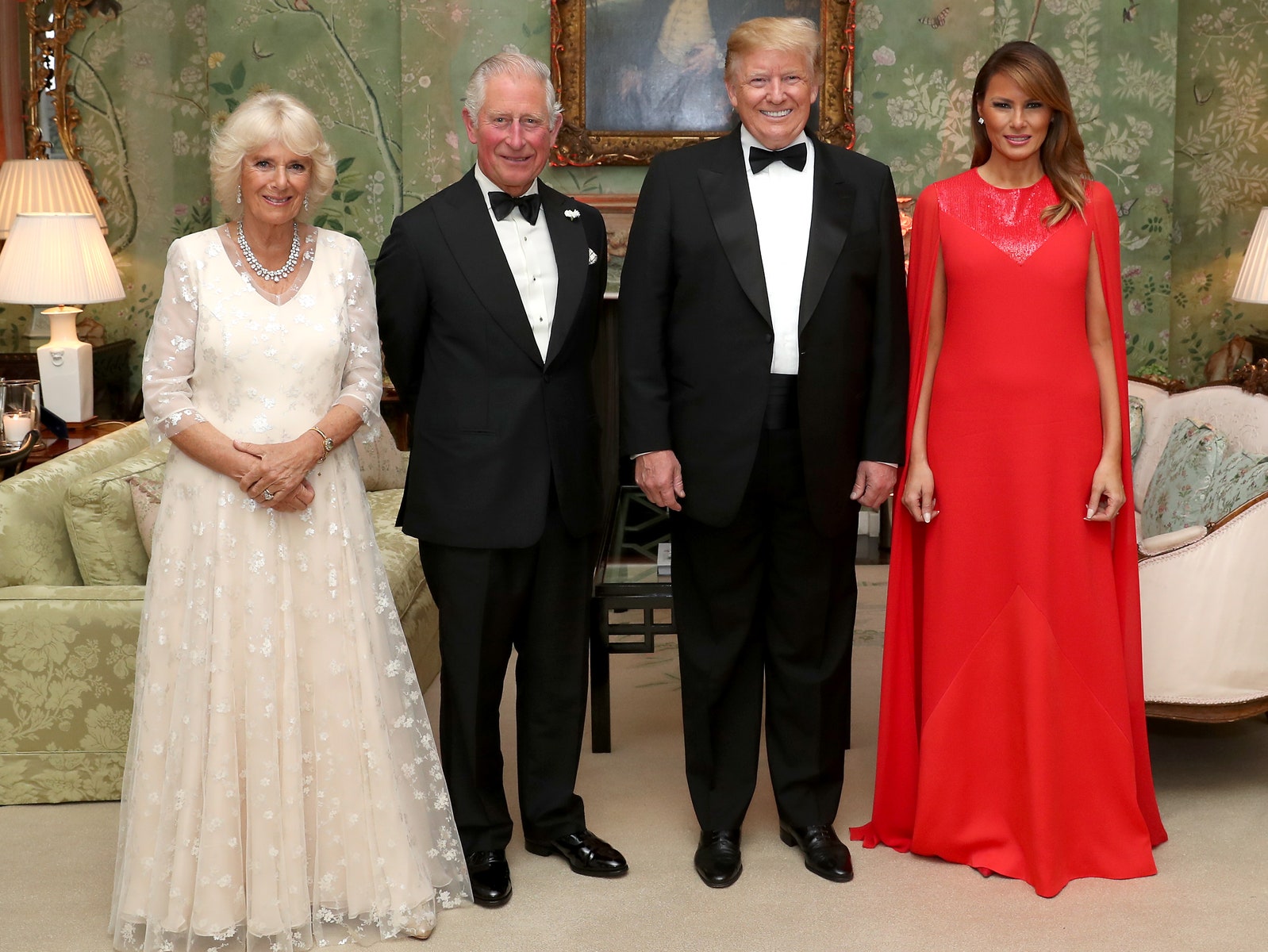 Дональд и Мелания Трамп на ужине американского посла в Лондоне