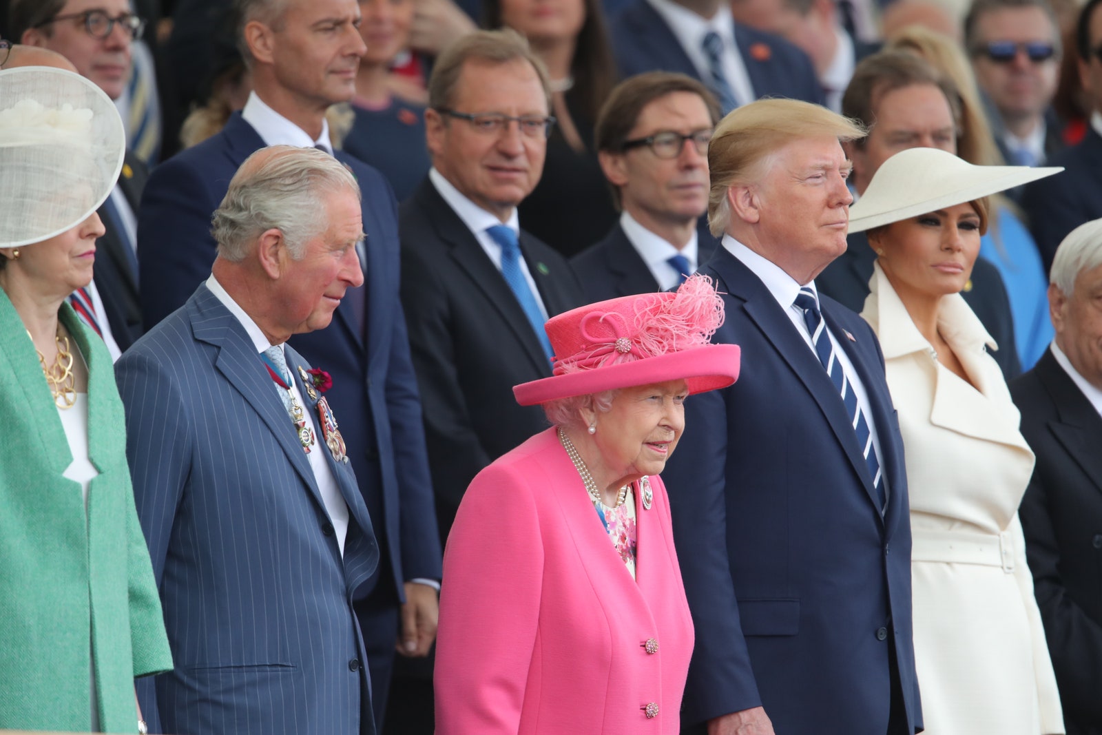 Дональд и Мелания Трамп на мероприятии в честь годовщины высадки в Нормандии