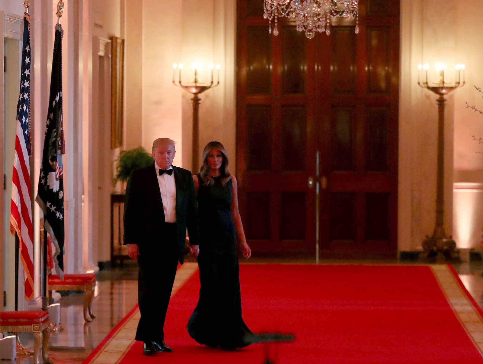 Дональд и Мелания Трамп на ужине Исторической ассоциации Белого дома