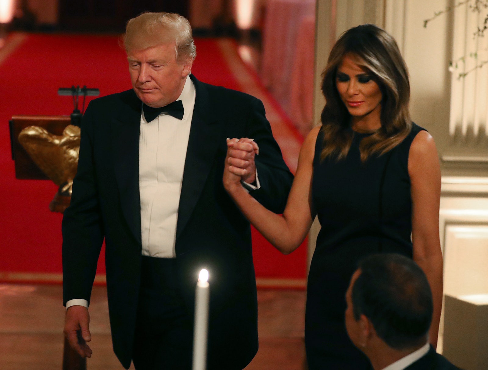 Дональд и Мелания Трамп на ужине Исторической ассоциации Белого дома