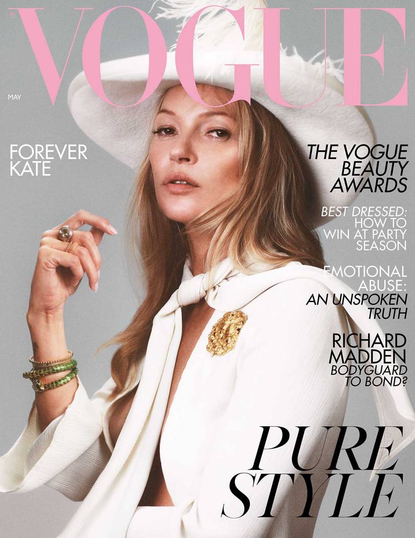 Кейт Мосс в 40й раз появилась на обложке британского Vogue