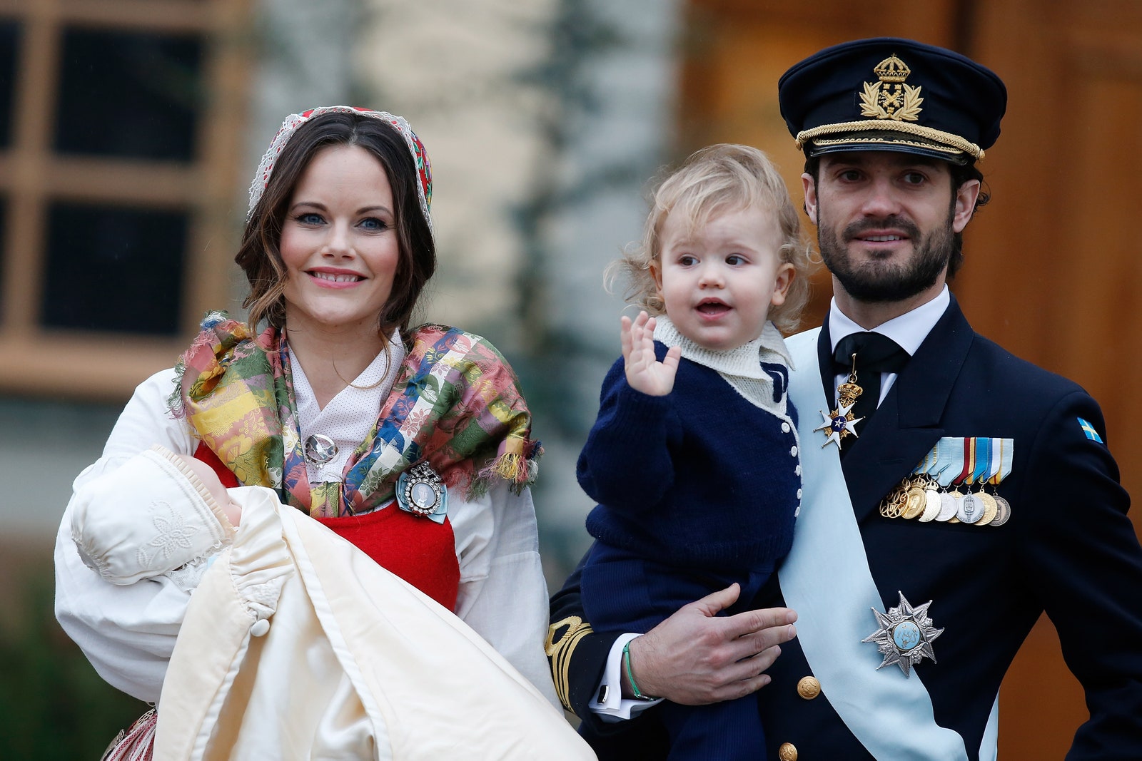 Принцесса София и принц Карл Филипп с сыновьями принцем Габриэлем и принцем Александром