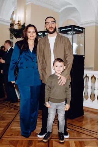 Леван Горозия с супругой Анной и nbspсыном Мишей.
