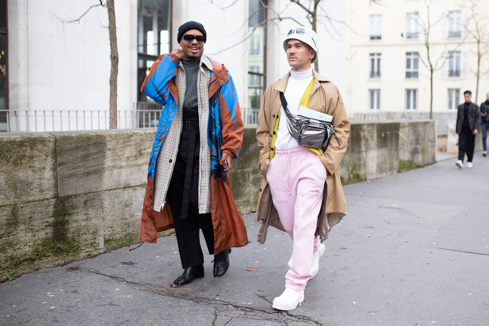 Стритстайл 2019  лавандовый лимонный и фисташковый цвета на неделе мужской моды в Париже