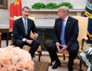Король Испании Филипп VI иnbspДональд Трамп.