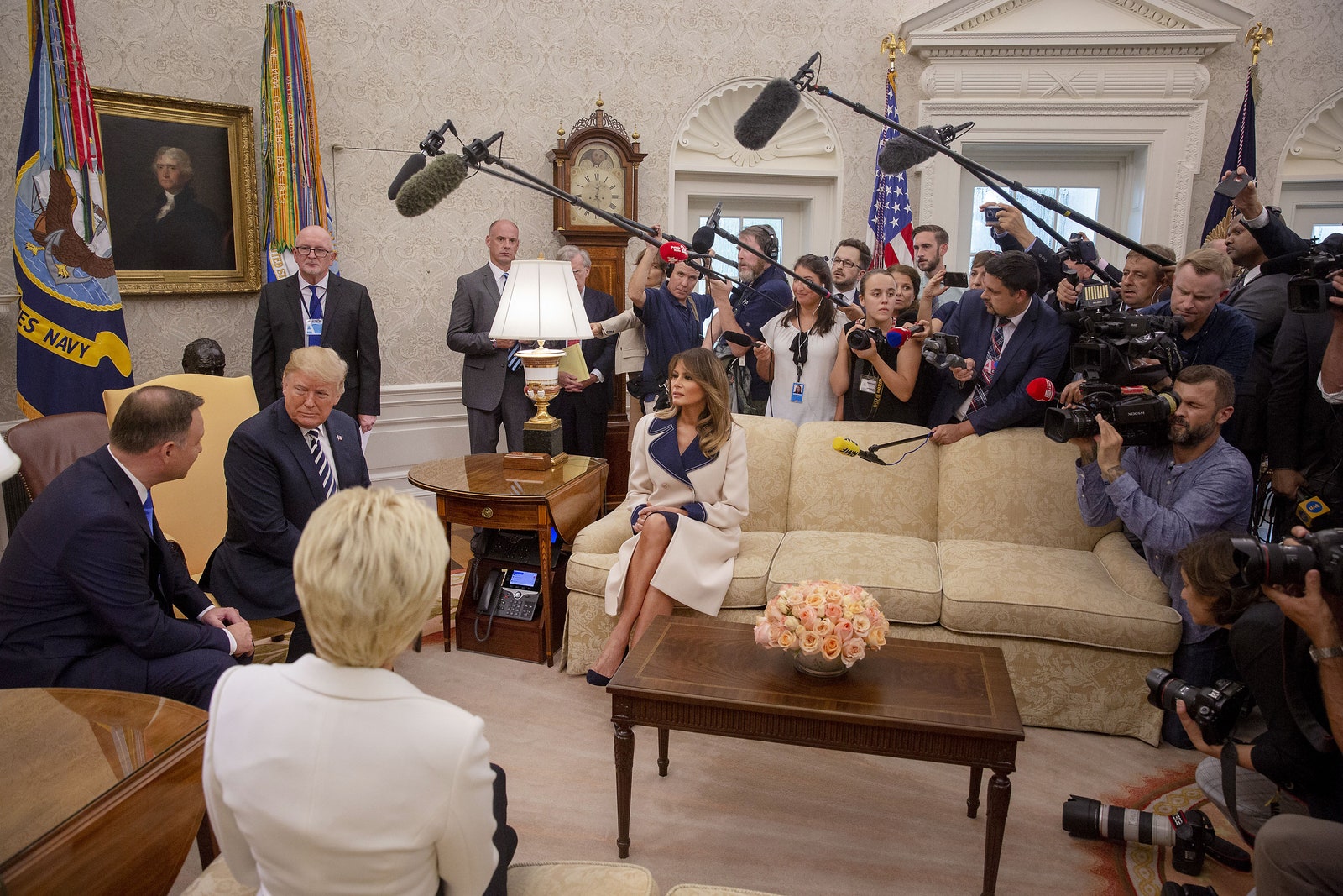 Мелания и Дональд Трамп в Белом доме