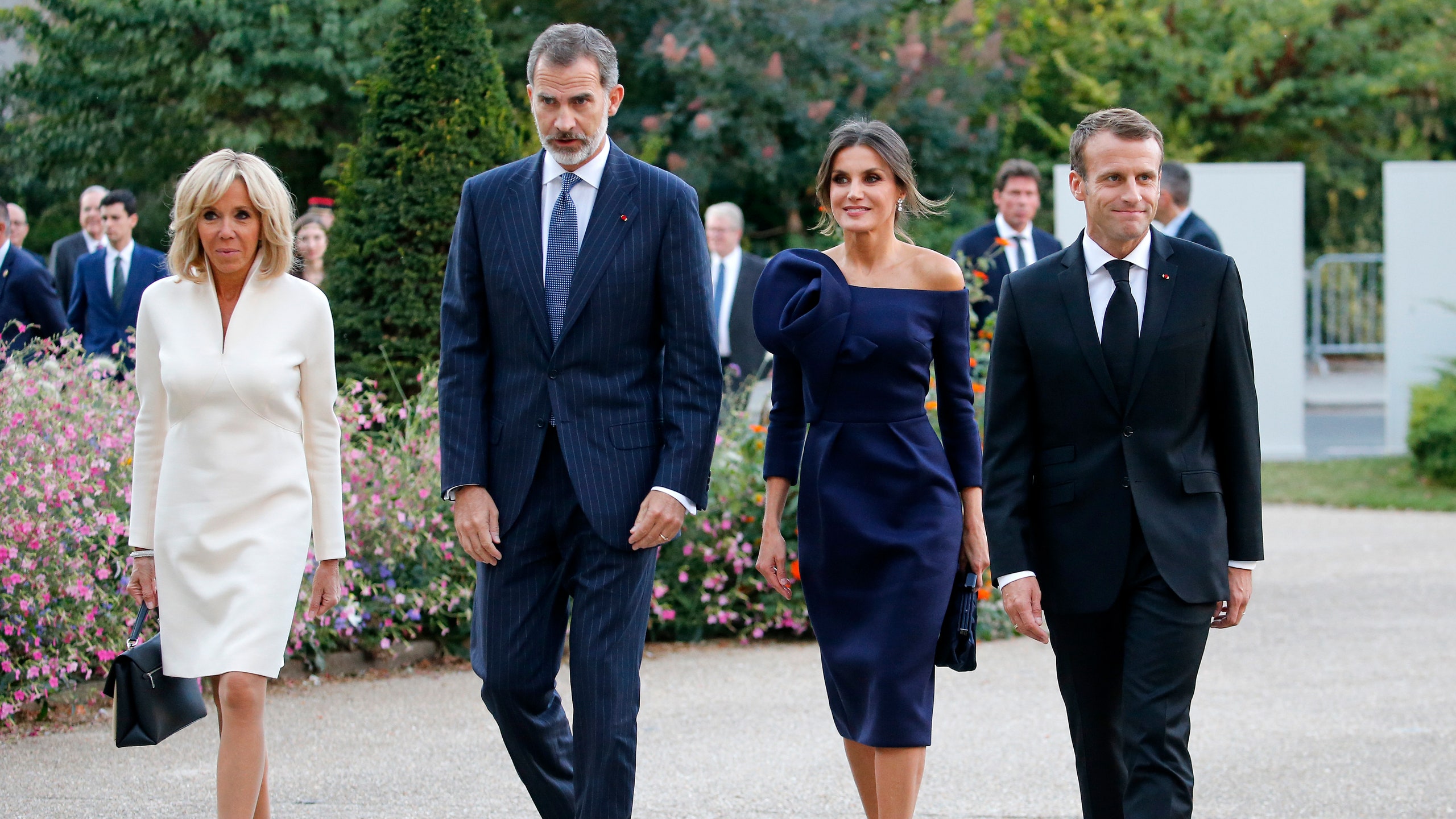 Королевская семья Испании встретилась с Эммануэлем и Брижит Макрон