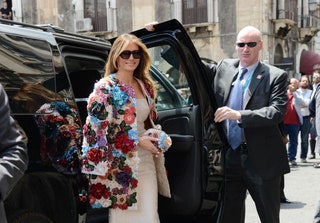 Мелания Трамп вnbspпальто Dolce  Gabbana.