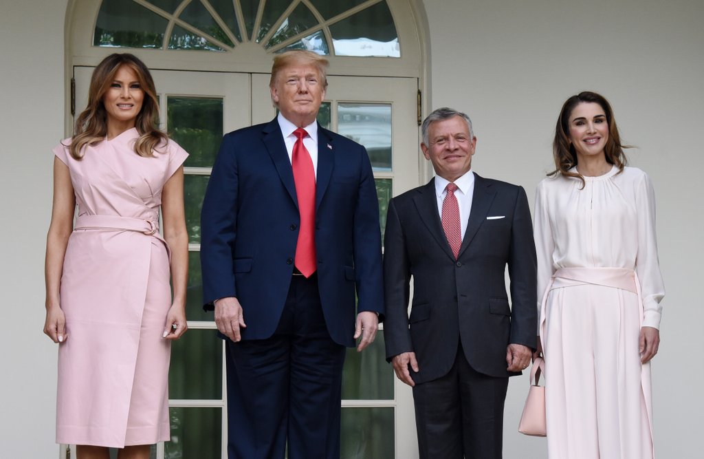 Дональд и Мелания Трамп фото с королевой Ранией и королем Абдаллой II
